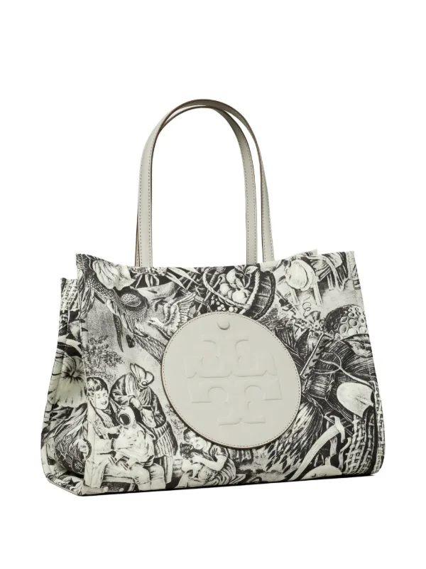 Tory Burch Medium Ella Chain Printed Tote Bag Grey FARFETCH IN