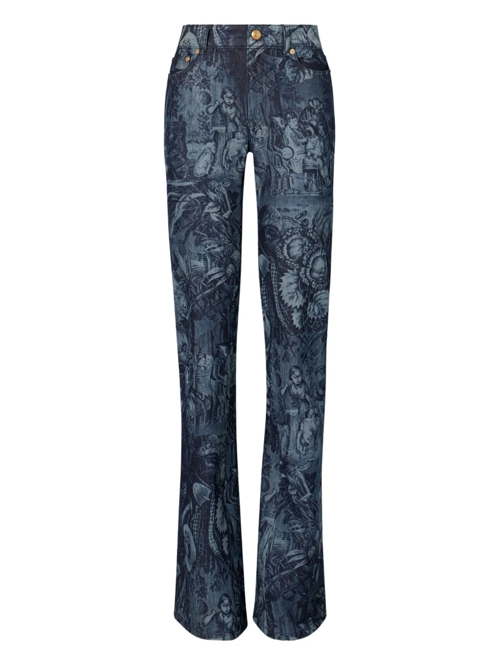 Tory Burch Printed-pattern Flared Jeans