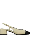 Tory Burch 45mm sling back heeled pumps - Neutrals