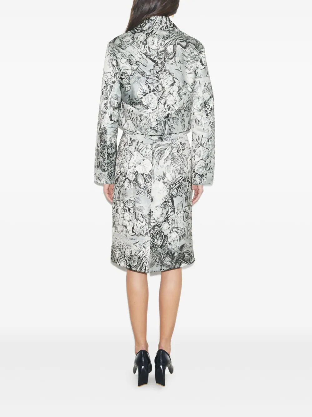 Tory Burch Cropped blazer met print Grijs