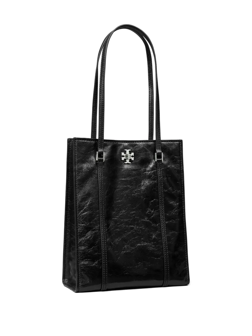 Tory Burch Kira kleine shopper met draaislot en vlakken - Zwart