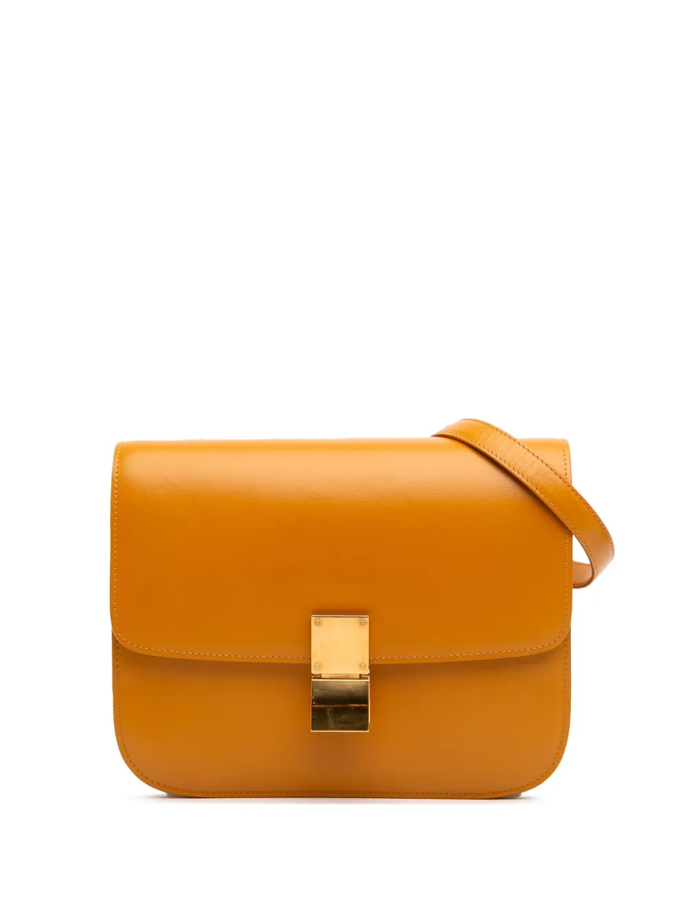 Céline Pre-Owned 2019 ミディアム カーフスキン クラシック ボックス ショルダーバッグ - オレンジ Céline Pre-Owned 2019 ミディアム カーフスキン クラシック ボックス ショルダーバッグ - オレンジ