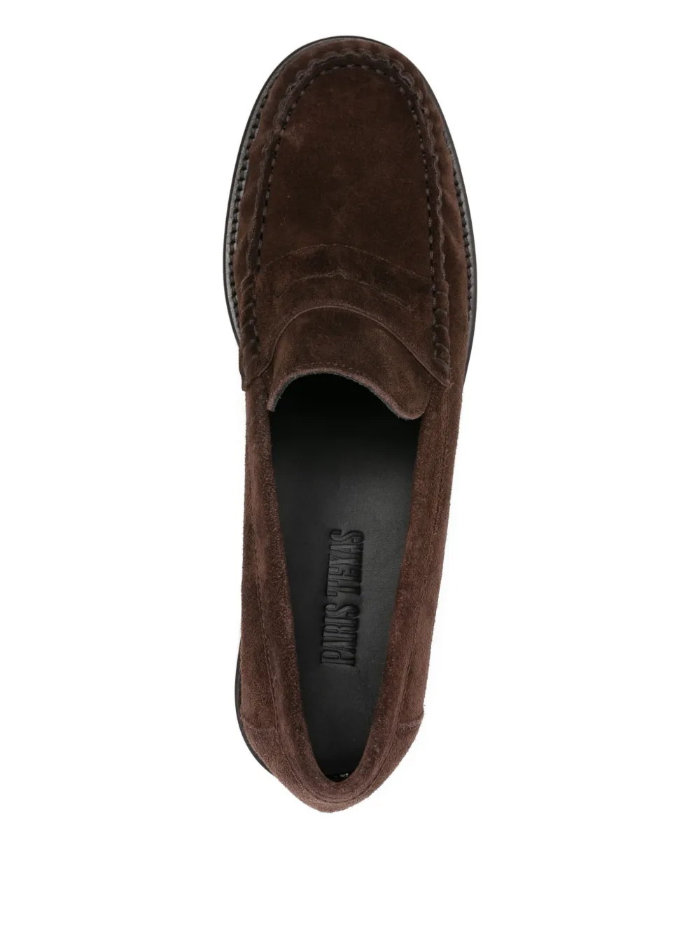 Paris Texas Suede Penny Loafers In Brown