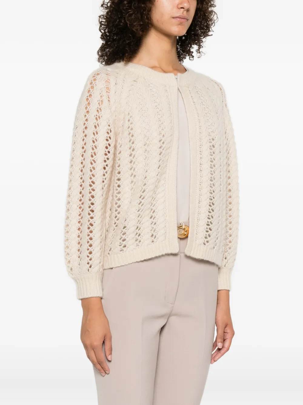  Hemisphere Open-knit Cardigan - Neutrals 