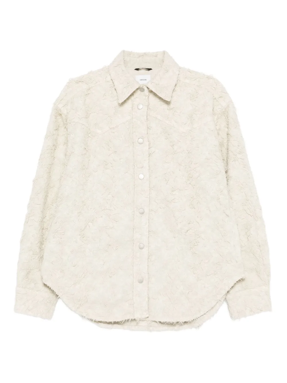 Haikure Getextureerd blouse Beige