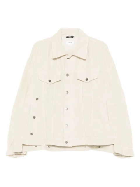 Haikure corduroy button-fastening jacket