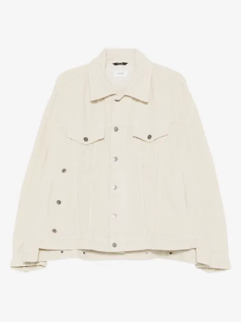 Haikure corduroy button-fastening jacket
