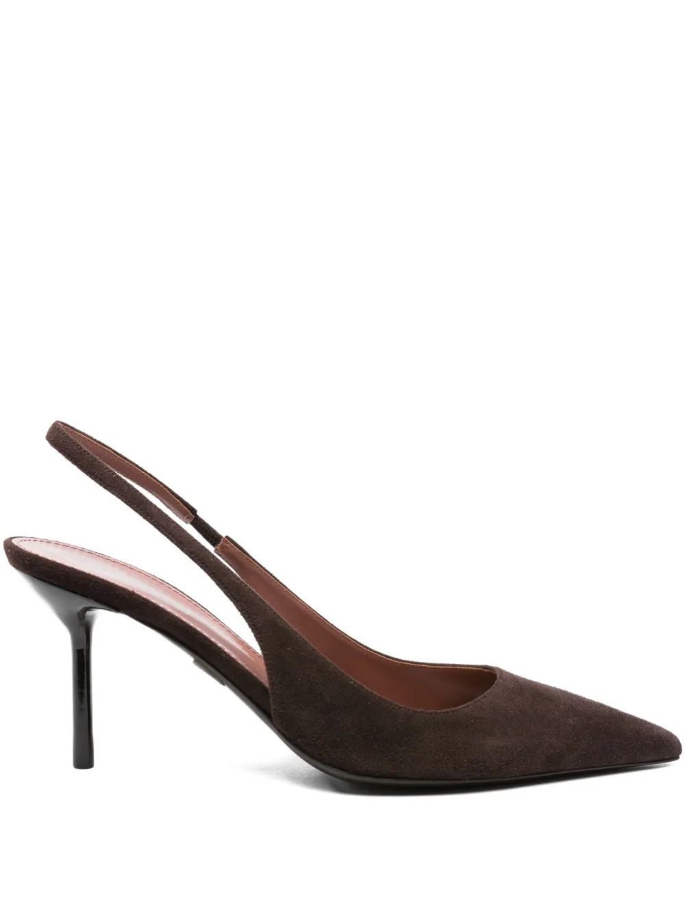 Paris Texas 75mm slingback pointed-toe sandals Brown