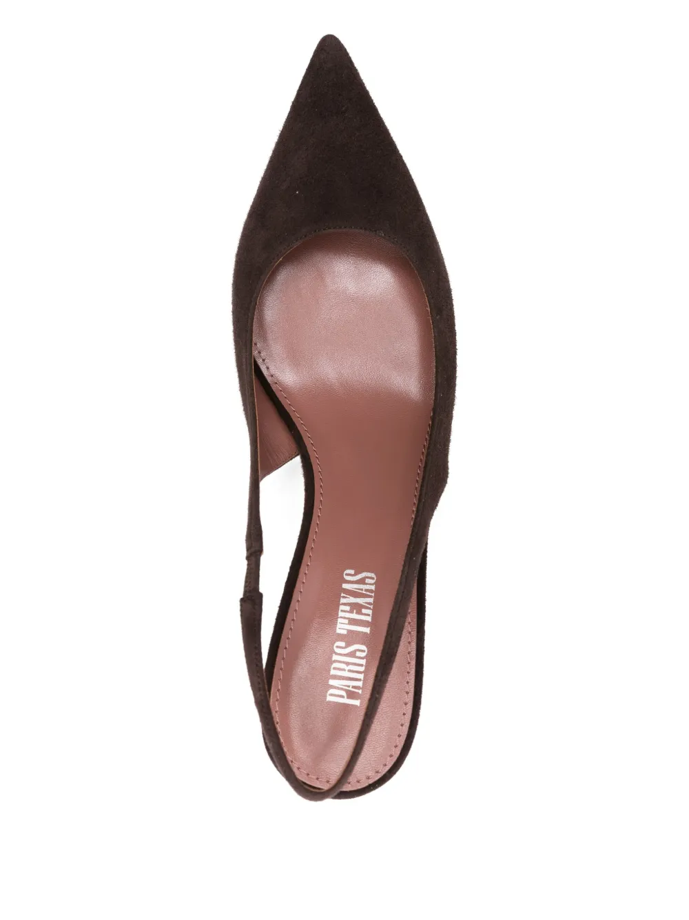 Paris Texas 75mm slingback pointed-toe sandals Brown