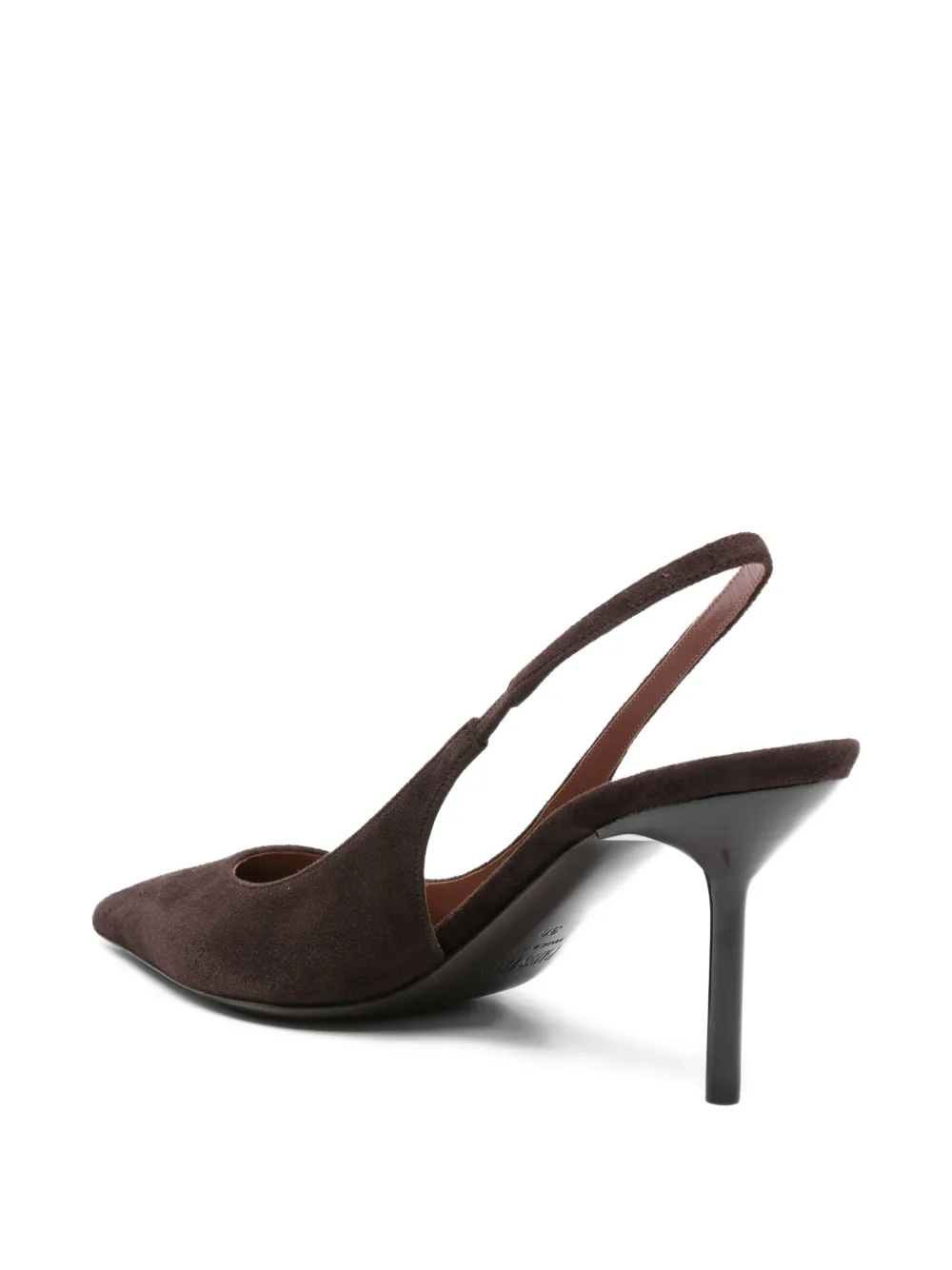 Paris Texas 75mm slingback pointed-toe sandals Brown
