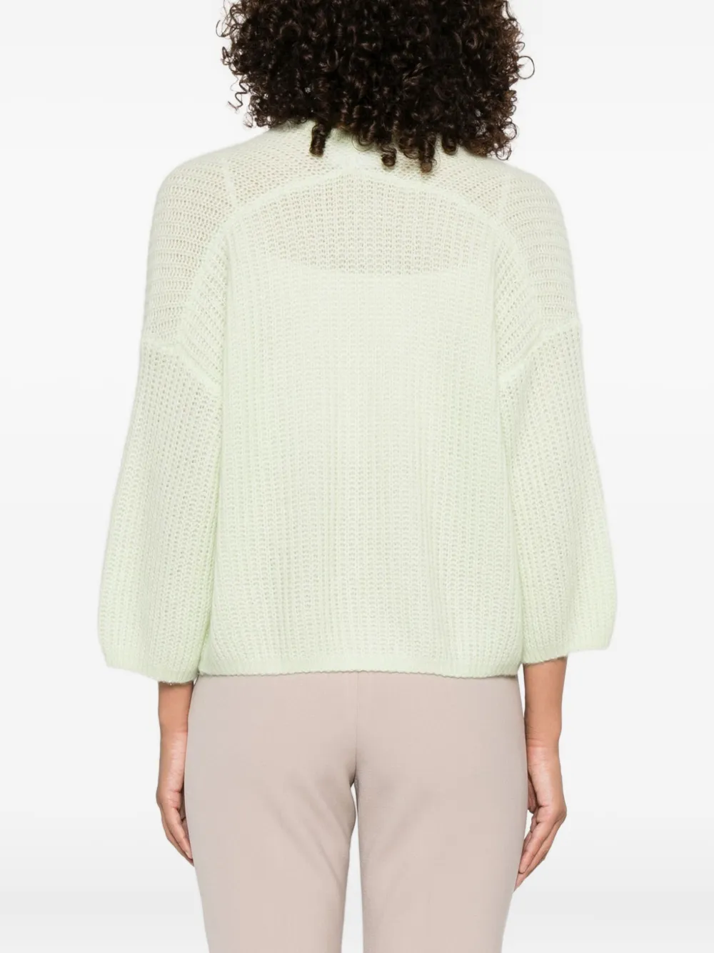 Hemisphere Open-knit Cardigan In White
