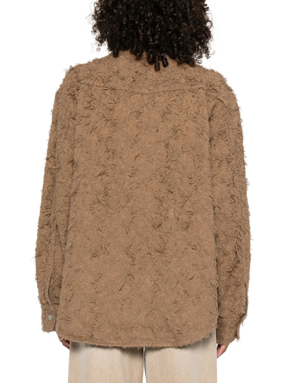 Haikure Blouse met franje Bruin