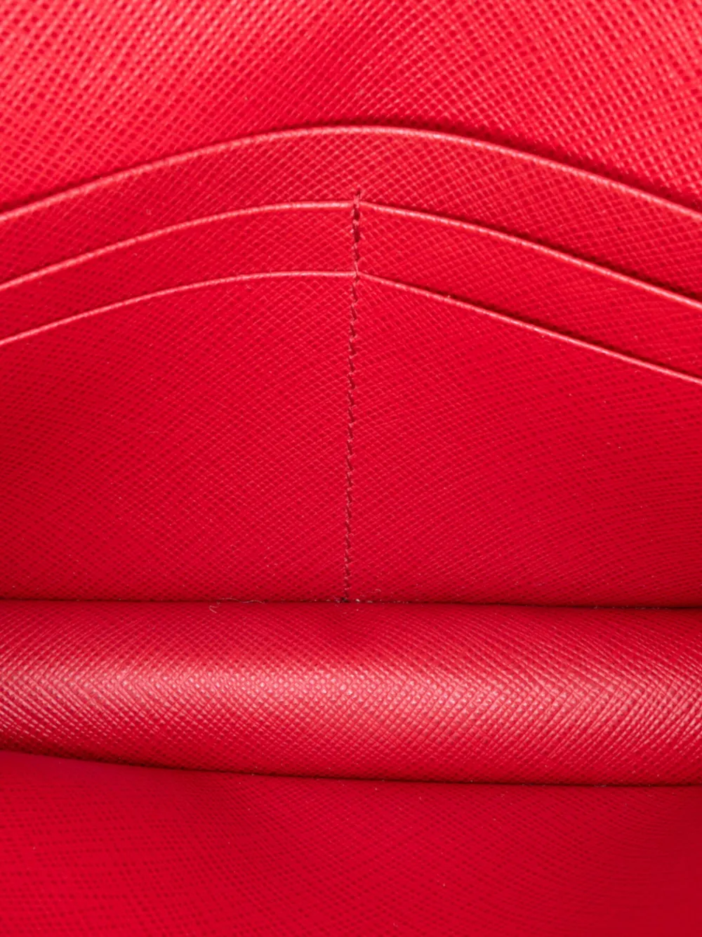 Pre-owned Prada 2000-2013 Saffiano Heart Print Wallet On Chain Crossbody Bag