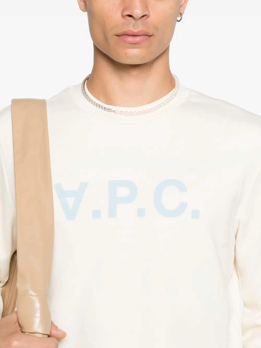 A.P.C. Trui met logoprint Beige