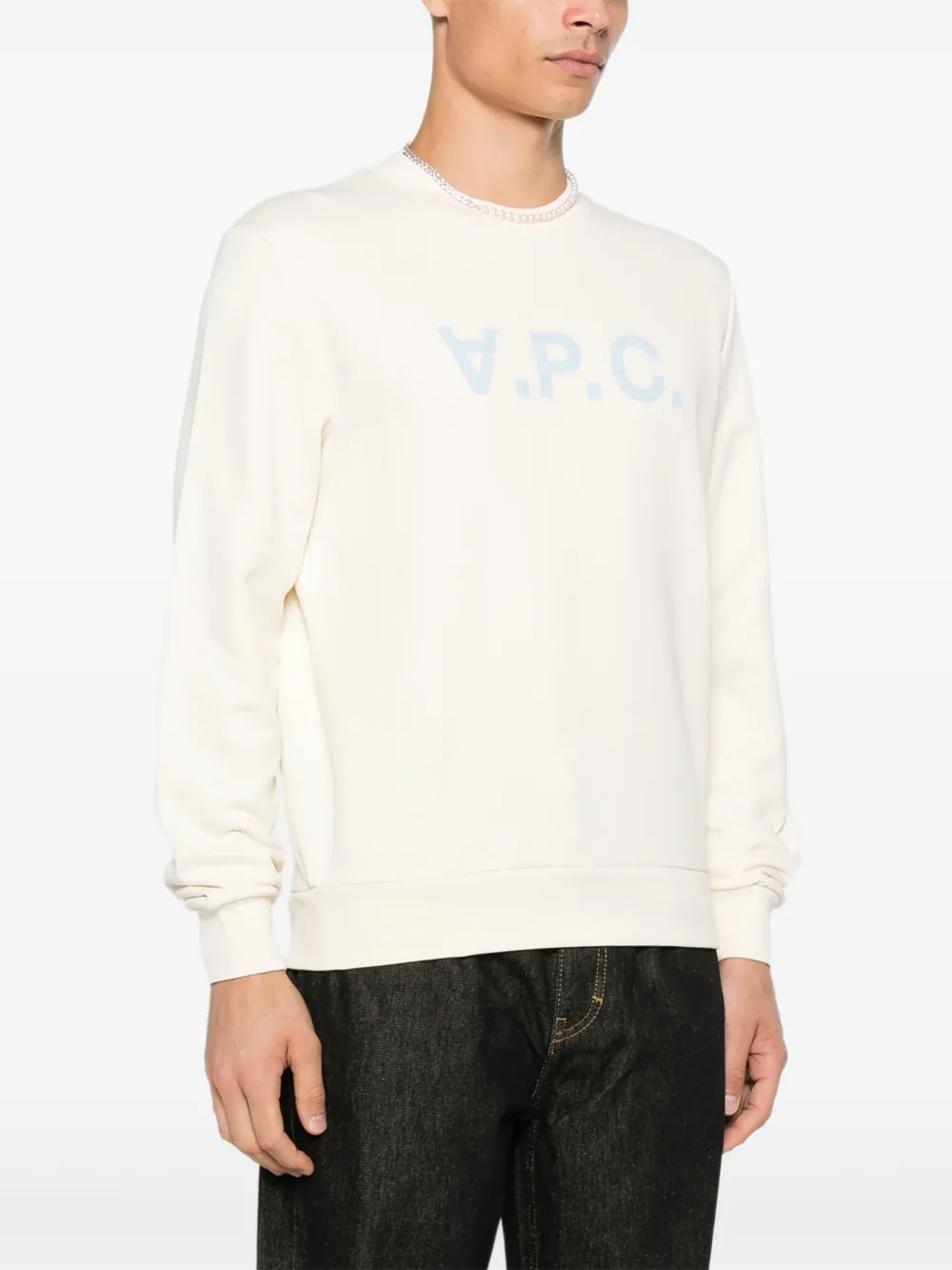 A.P.C. Trui met logoprint Beige