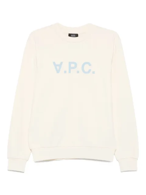 A.P.C. logo-print crew-neck sweater