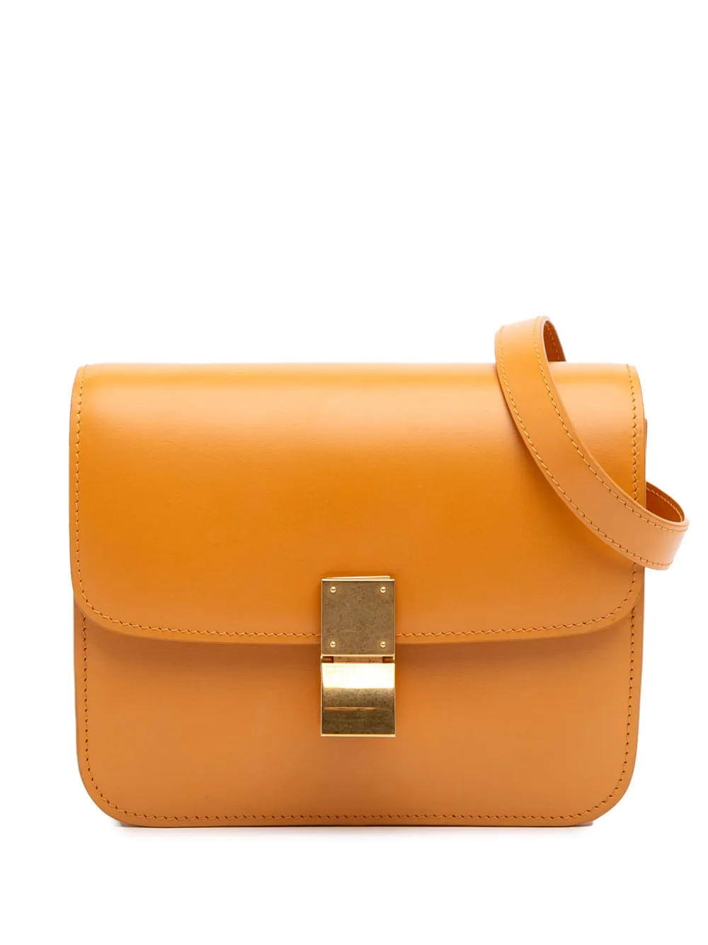 Céline Pre-Owned 2020 ティーン カーフスキン クラシック ボックス ショルダーバッグ - オレンジ Céline Pre-Owned 2020 ティーン カーフスキン クラシック ボックス ショルダーバッグ - オレンジ