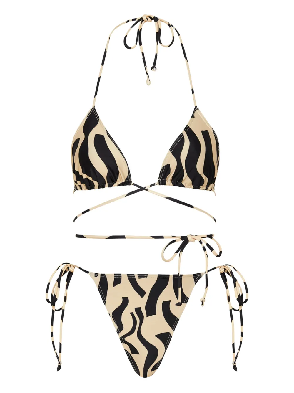 Faithfull the Brand Marzia bikini top & Nomi bikini bottoms Zwart