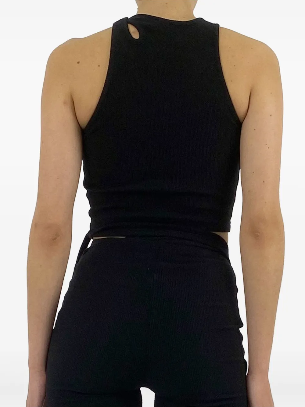 Ottolinger Lounge cut-out tank top Zwart