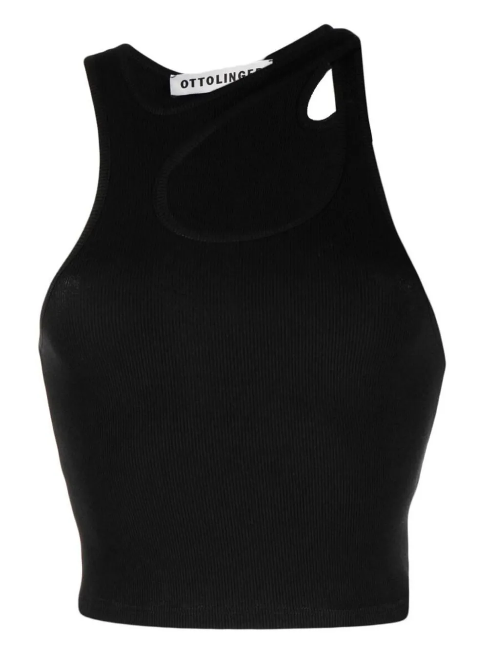 Ottolinger Lounge cut-out tank top Zwart