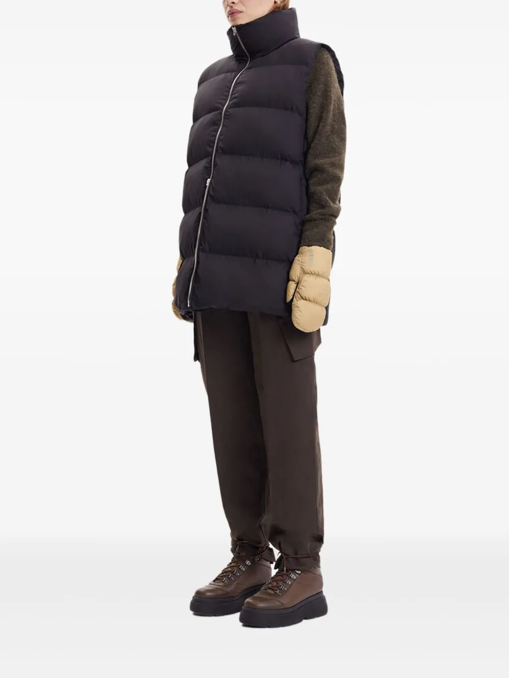 Samsoe & Samsoe Zip-up Puffer Vest In Black
