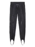 GANNI Mesh-Panelled Stirrup Leggings - Black