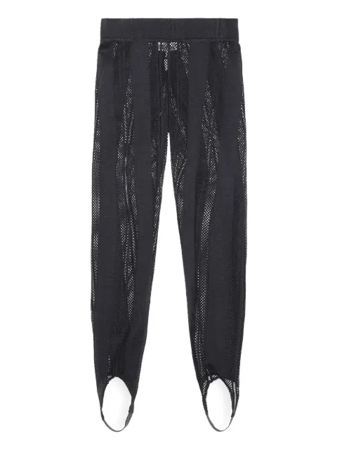 GANNI Mesh-Panelled Stirrup Leggings