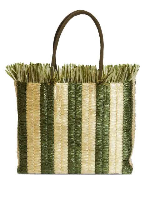 Rodebjer large Lidiya striped-pattern fringed tote bag