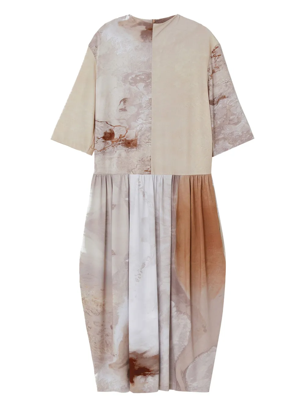 Low Classic abstract-print maxi dress Beige