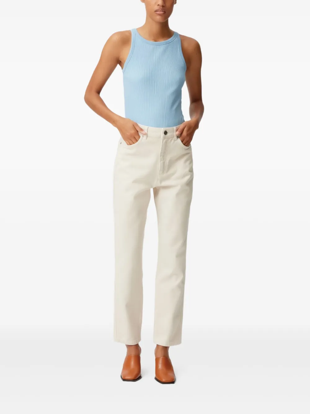 Gestuz Drew ribbed racer-back top | Vests & Tank Tops | Image 2