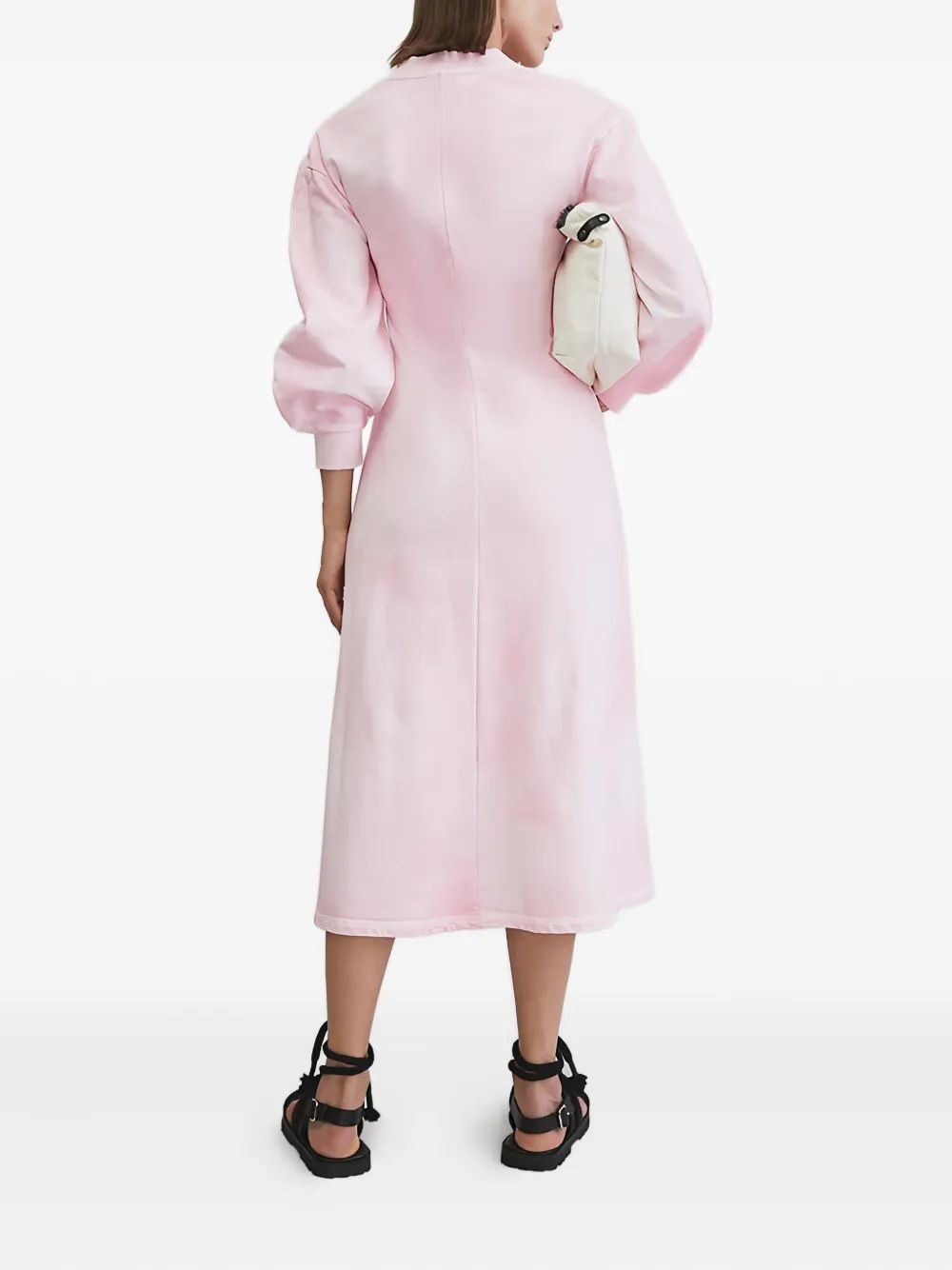 Rodebjer Gisele tie-dye V-neck midi dress Roze