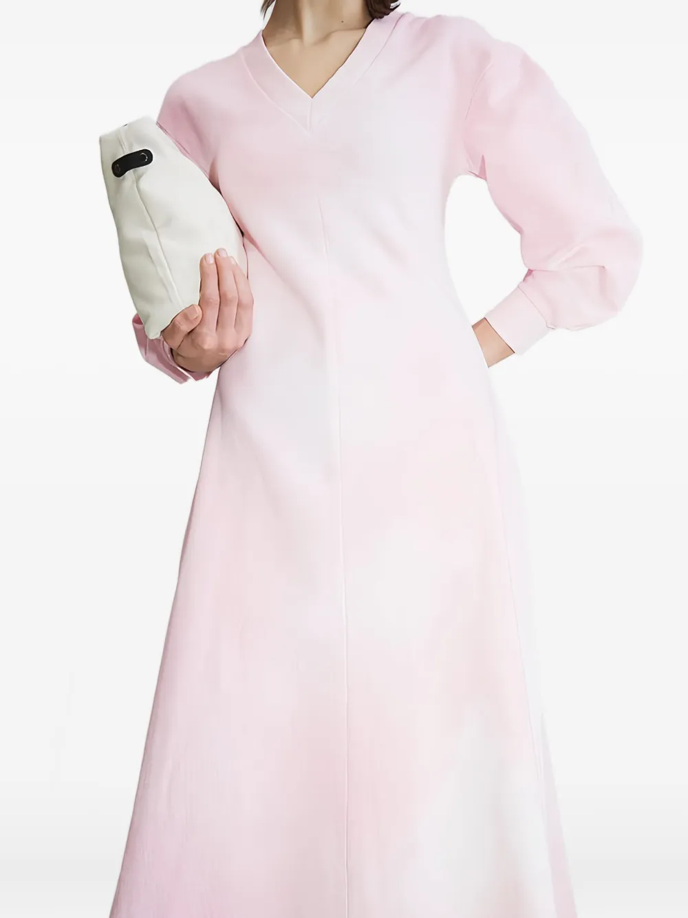 Rodebjer Gisele tie-dye V-neck midi dress Roze