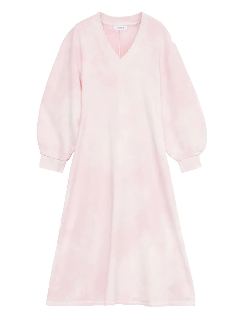 Rodebjer Gisele tie-dye V-neck midi dress Roze