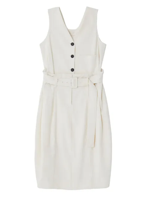 Low Classic button-front belted midi dress