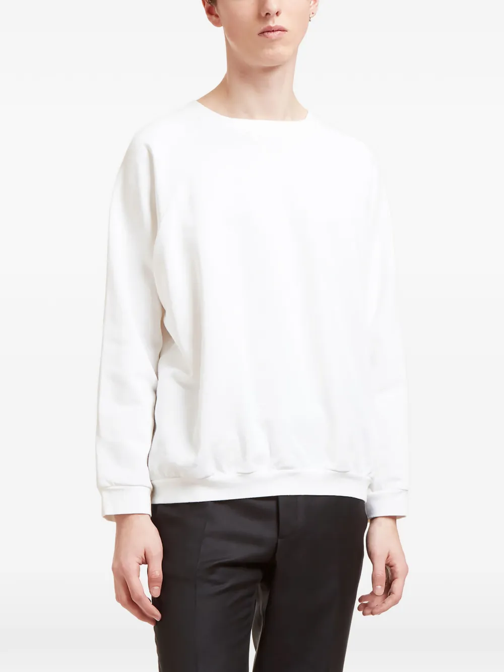 Aiezen crew-neck raglan-sleeve sweatshirt | White | Image 1