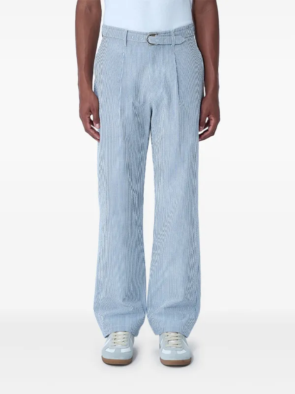 NOAH ストライプ パンツ | ブルー | FARFETCH JP