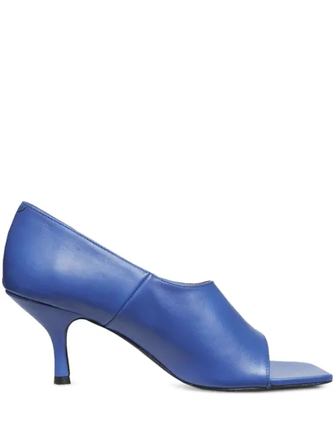 Gestuz 70mm square-toe leather pumps