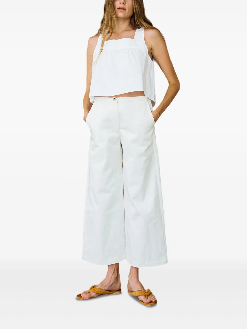 Ciao Lucia  Emilia tie-front square-neck top | Vests & Tank Tops | Image 2