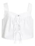 Ciao Lucia Emilia tie-front square-neck top - White