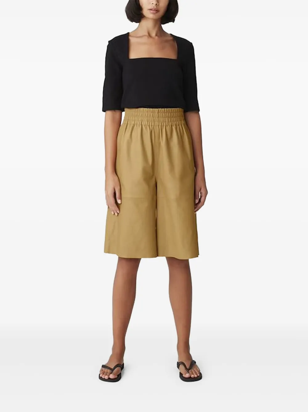 Gestuz Alana leather shorts Bruin