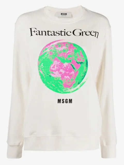 MSGM globe-print sweatshirt
