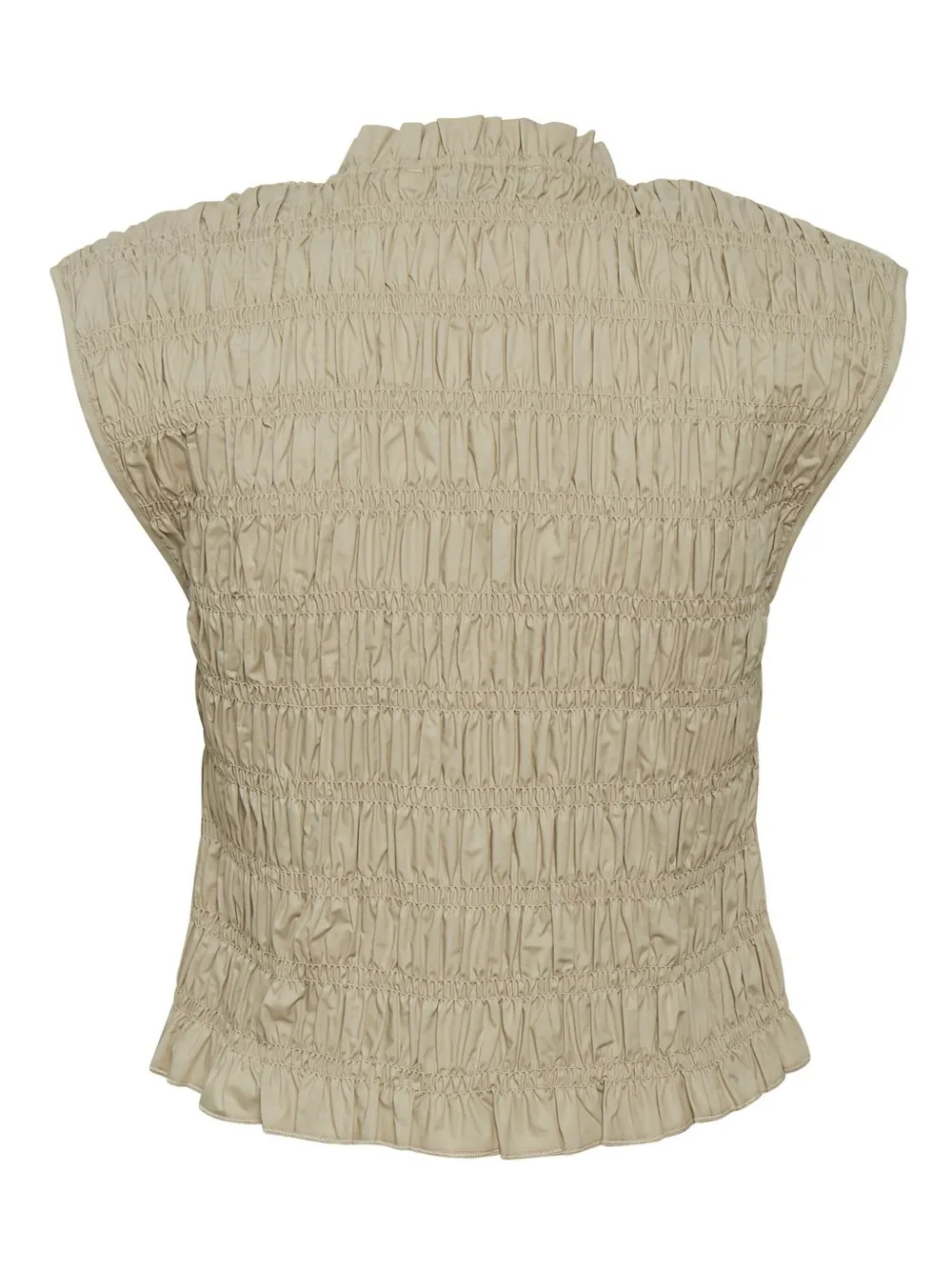 Gestuz smocked-panel sleeveless top Beige