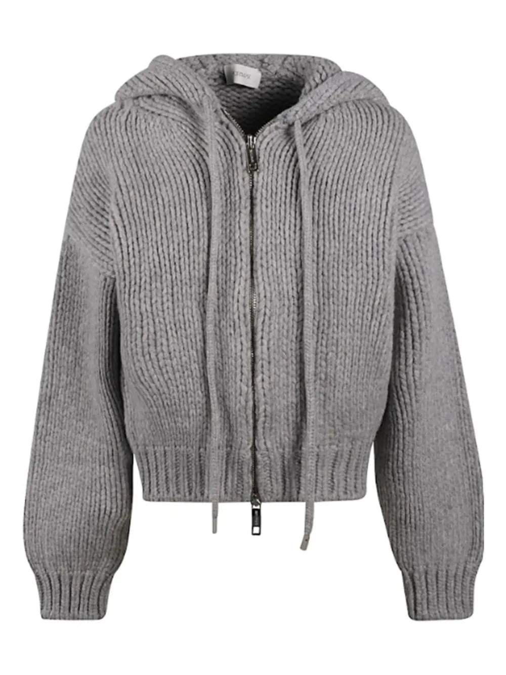 hooded zip-up sweater