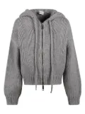 Sportmax hooded zip-up sweater - Grey