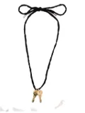 Carven key-charm necklace - Black