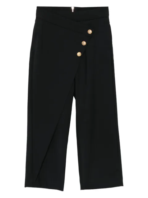 Balmain Kids button-fastening wrap trousers