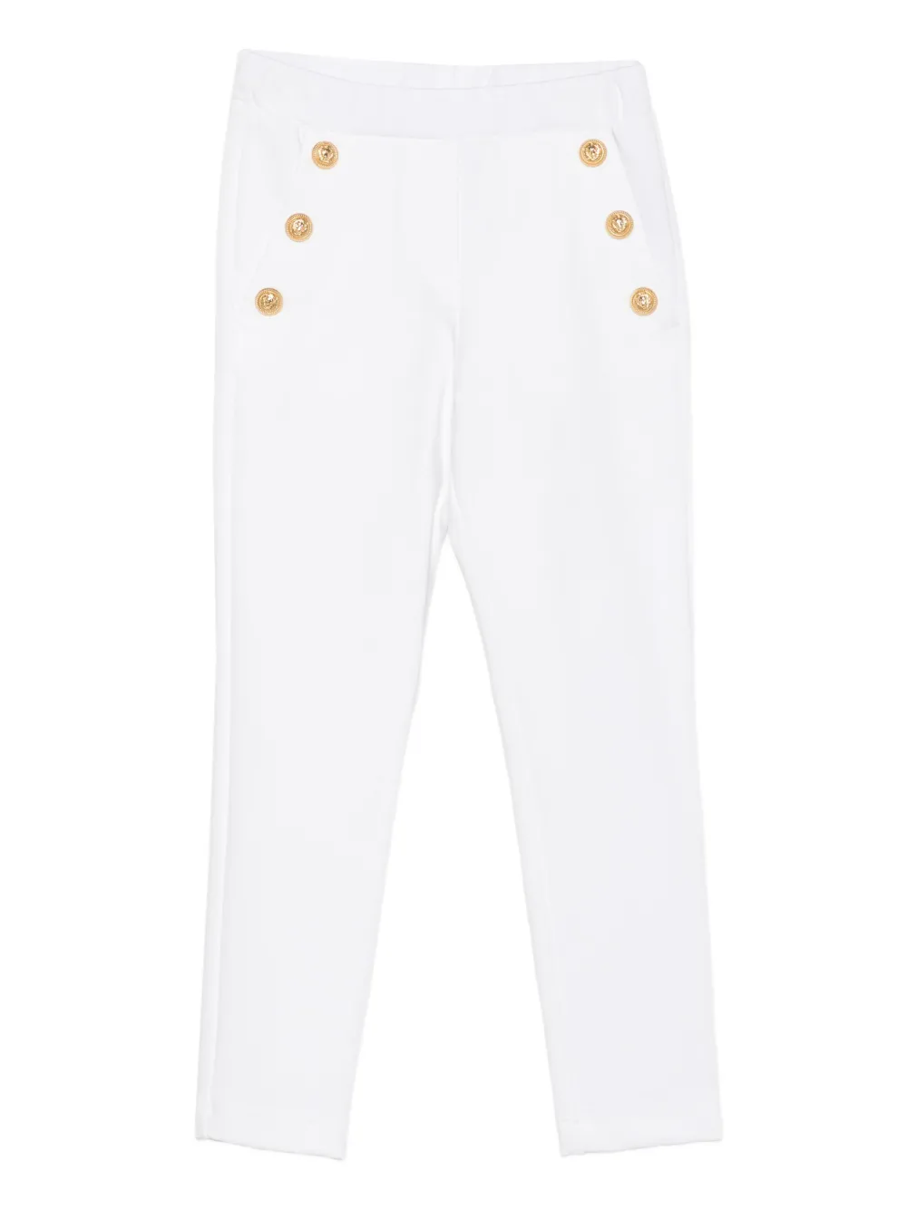 Balmain Kids button-embellished trousers Wit