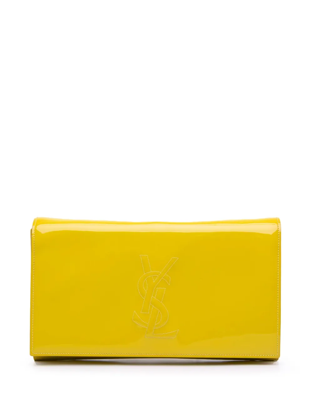 Saint Laurent Pre-Owned 2014 パテント ベル ドゥ ジュール クラッチバッグ - イエロー Saint Laurent Pre-Owned 2014 パテント ベル ドゥ ジュール クラッチバッグ - イエロー