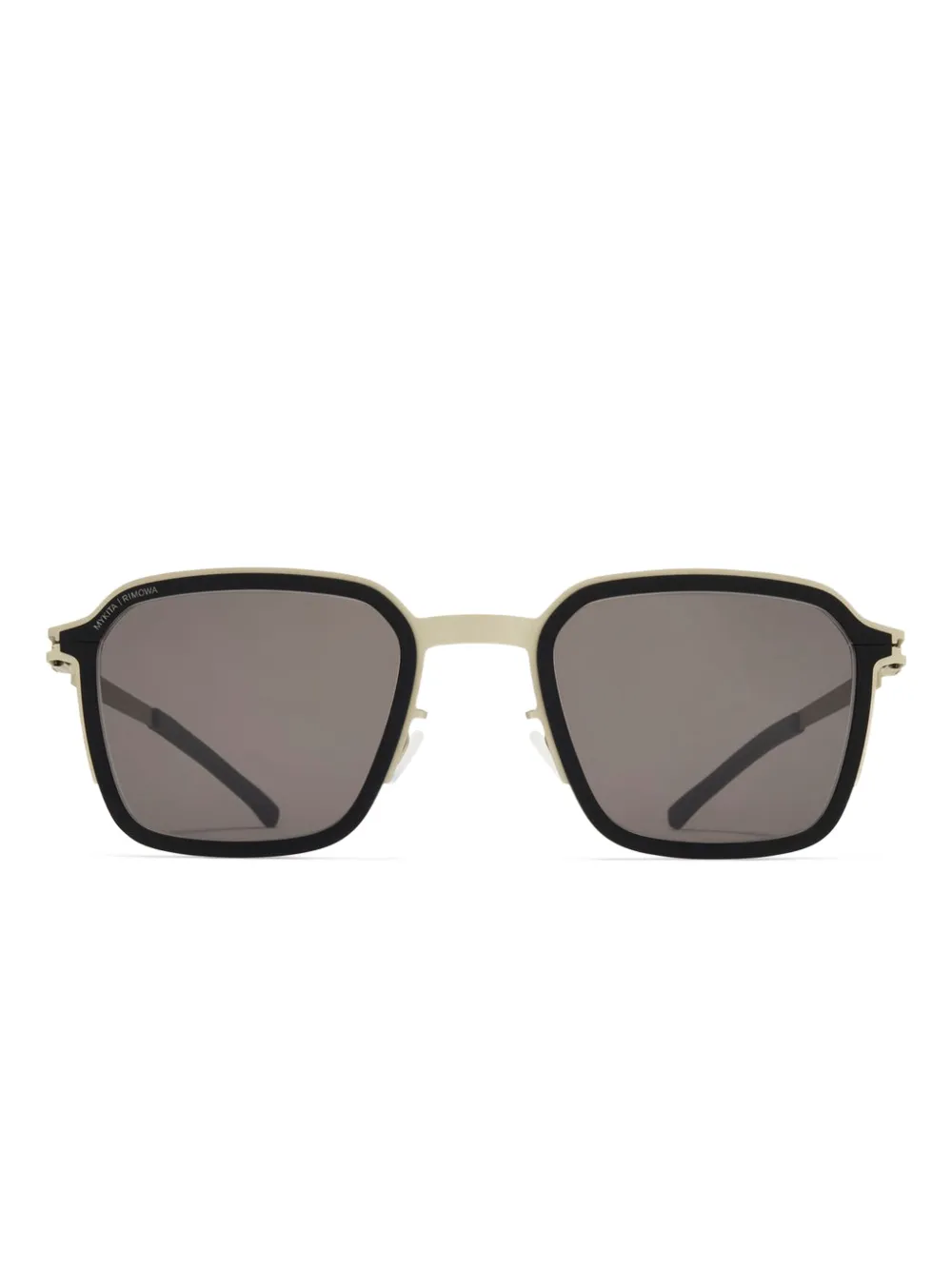 Mykita Zonnebril met vierkant metalen montuur Zwart