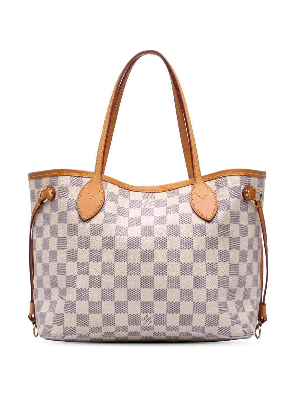 Louis Vuitton Pre-Owned 2010 ダミエ アズール ネヴァーフル PM トートバッグ - ホワイト Louis Vuitton Pre-Owned 2010 ダミエ アズール ネヴァーフル PM トートバッグ - ホワイト